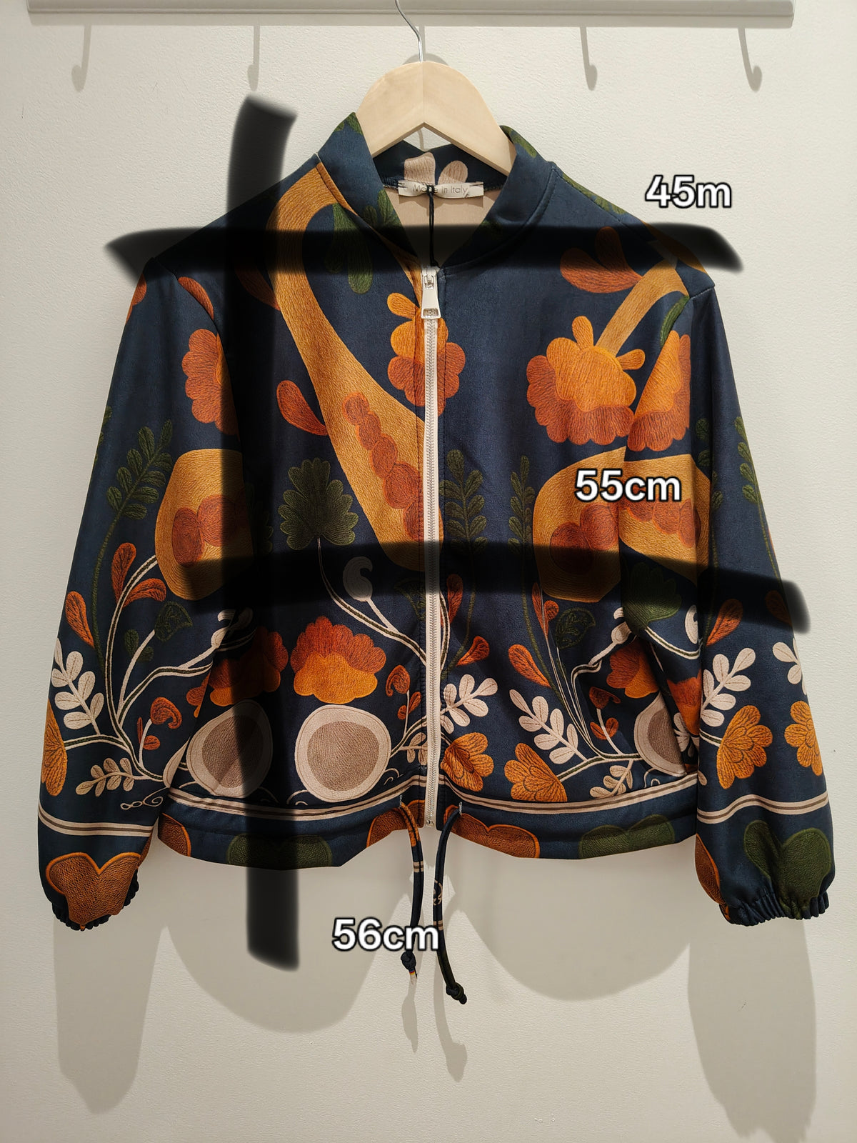 Chaqueta Bomber Étnica Floral - Made in Italy