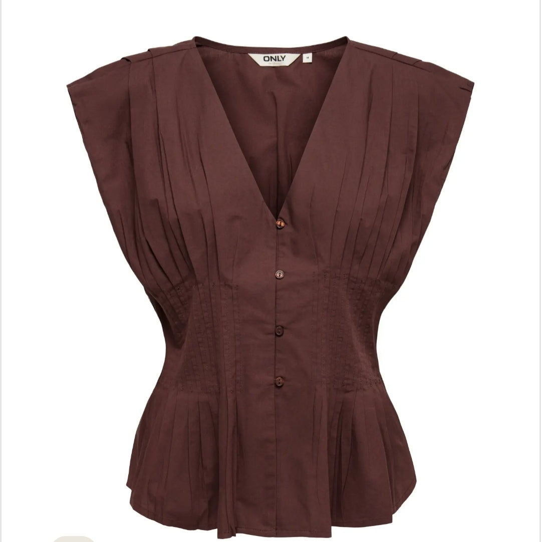 Blusa tela de camisa ONLY