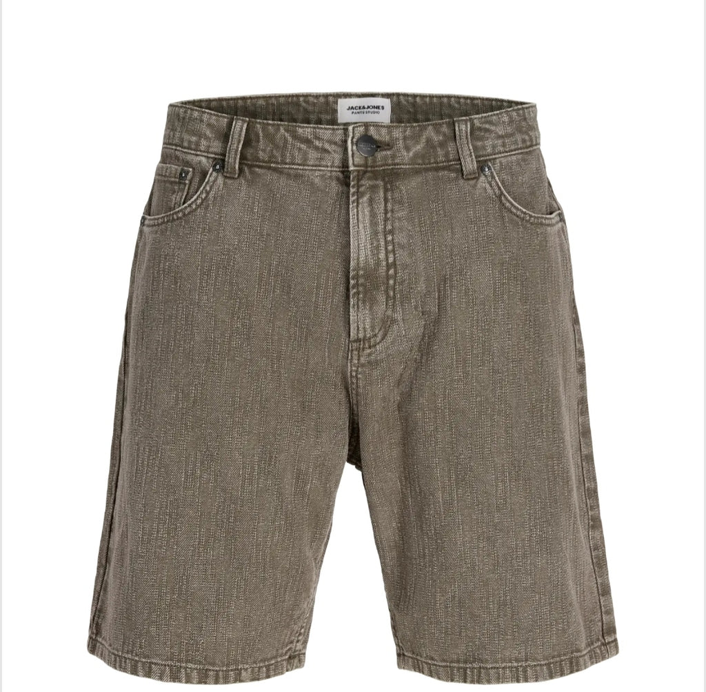 Vaquero corto gris lavado a la piedra Jack and Jones