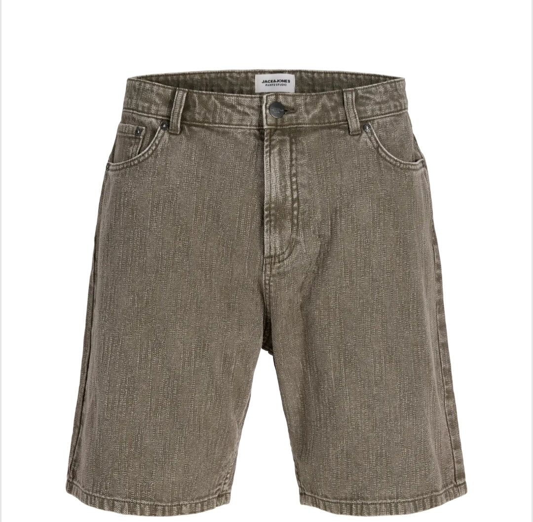 Vaquero corto gris lavado a la piedra Jack and Jones