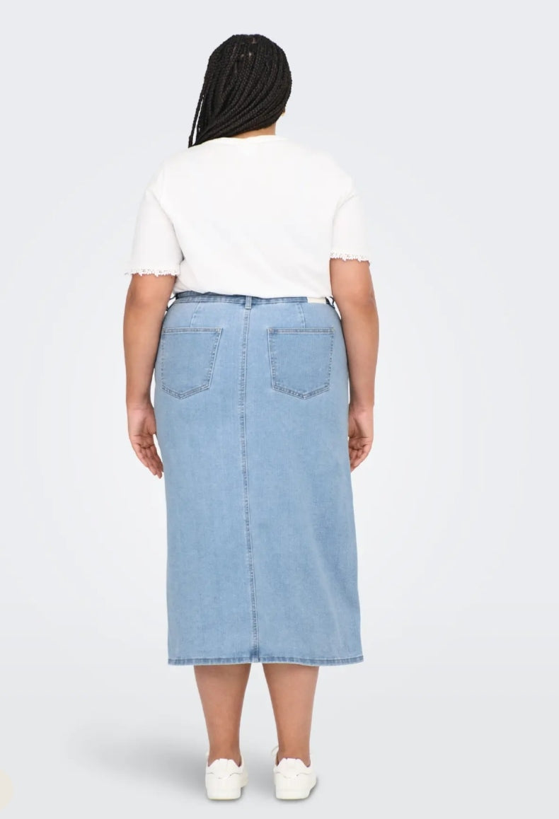 Falda vaquera Only Carmakoma midi