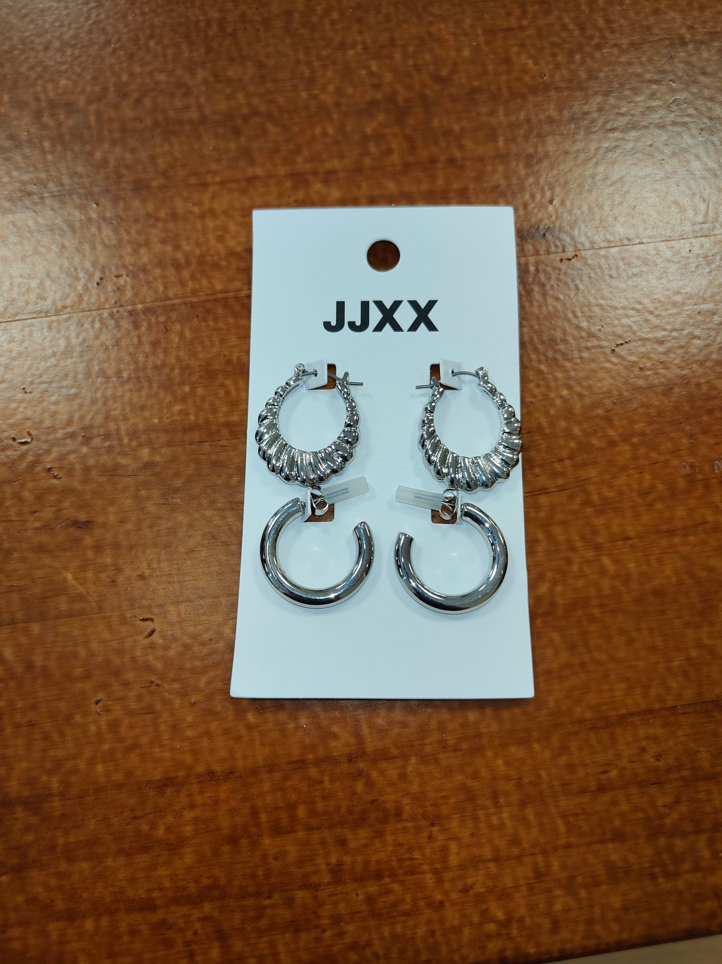 Pack de 2 Pendientes de Aro Plateado JXOLIVIA - JJXX