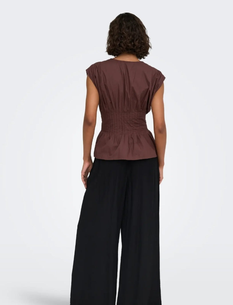 Blusa tela de camisa ONLY