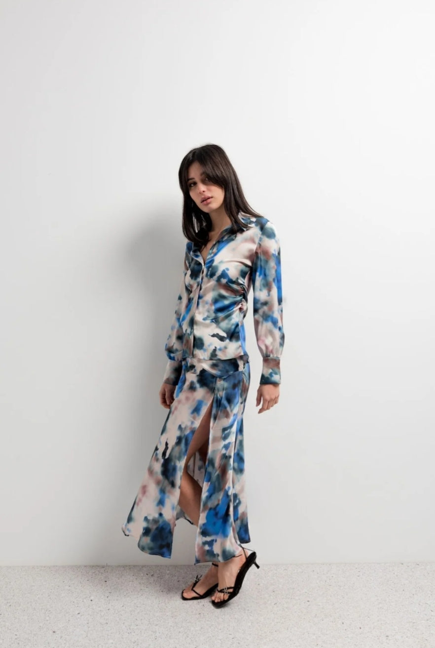 FALDA MIDI ESTAMPADA