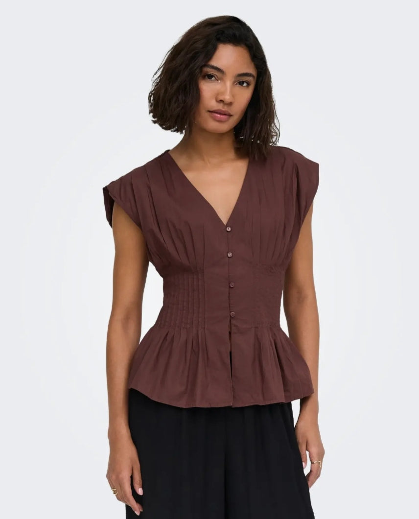 Blusa tela de camisa ONLY