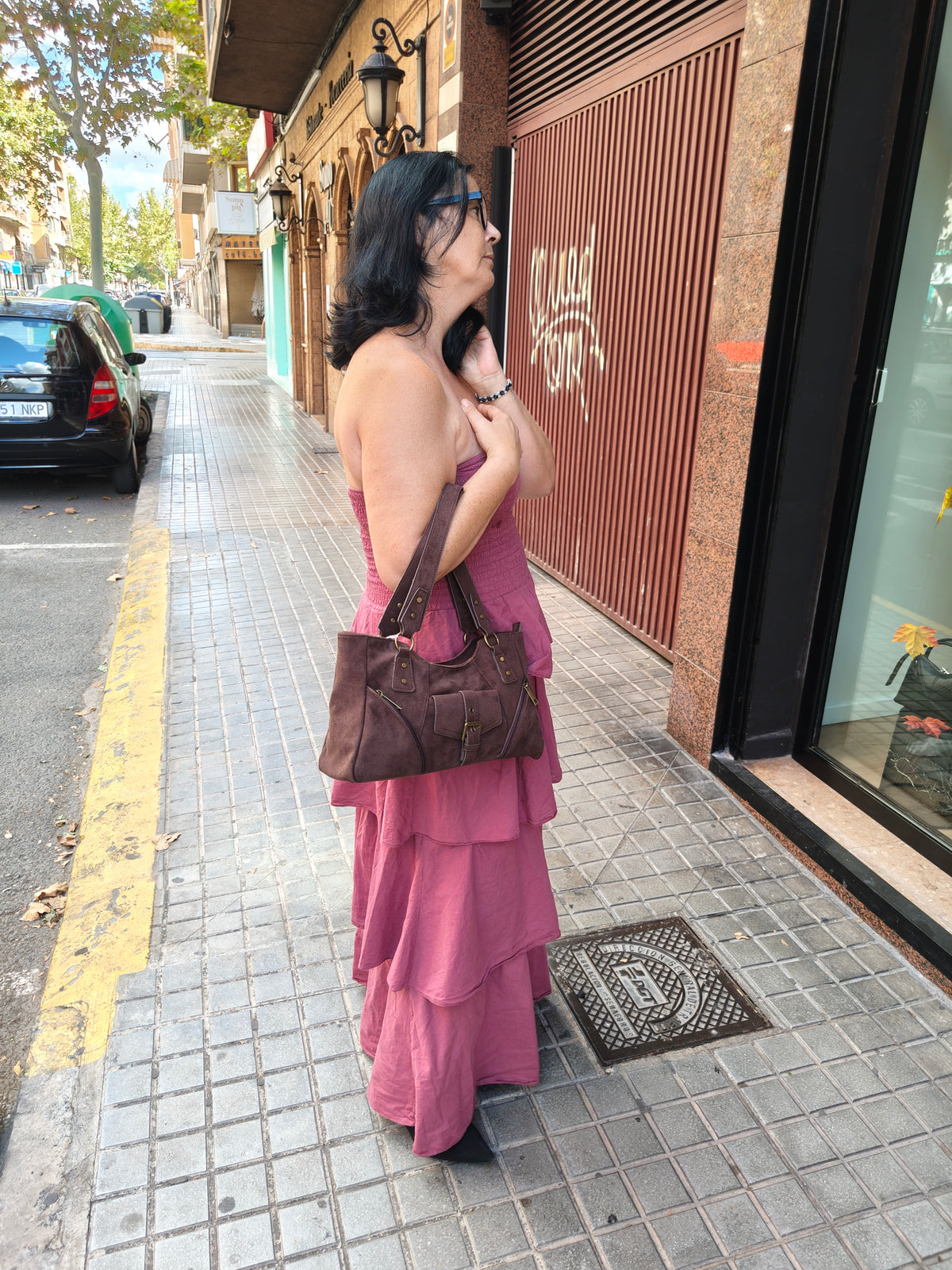 Bolso chocolate salchicha