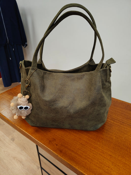 Bolso verde imitación ante