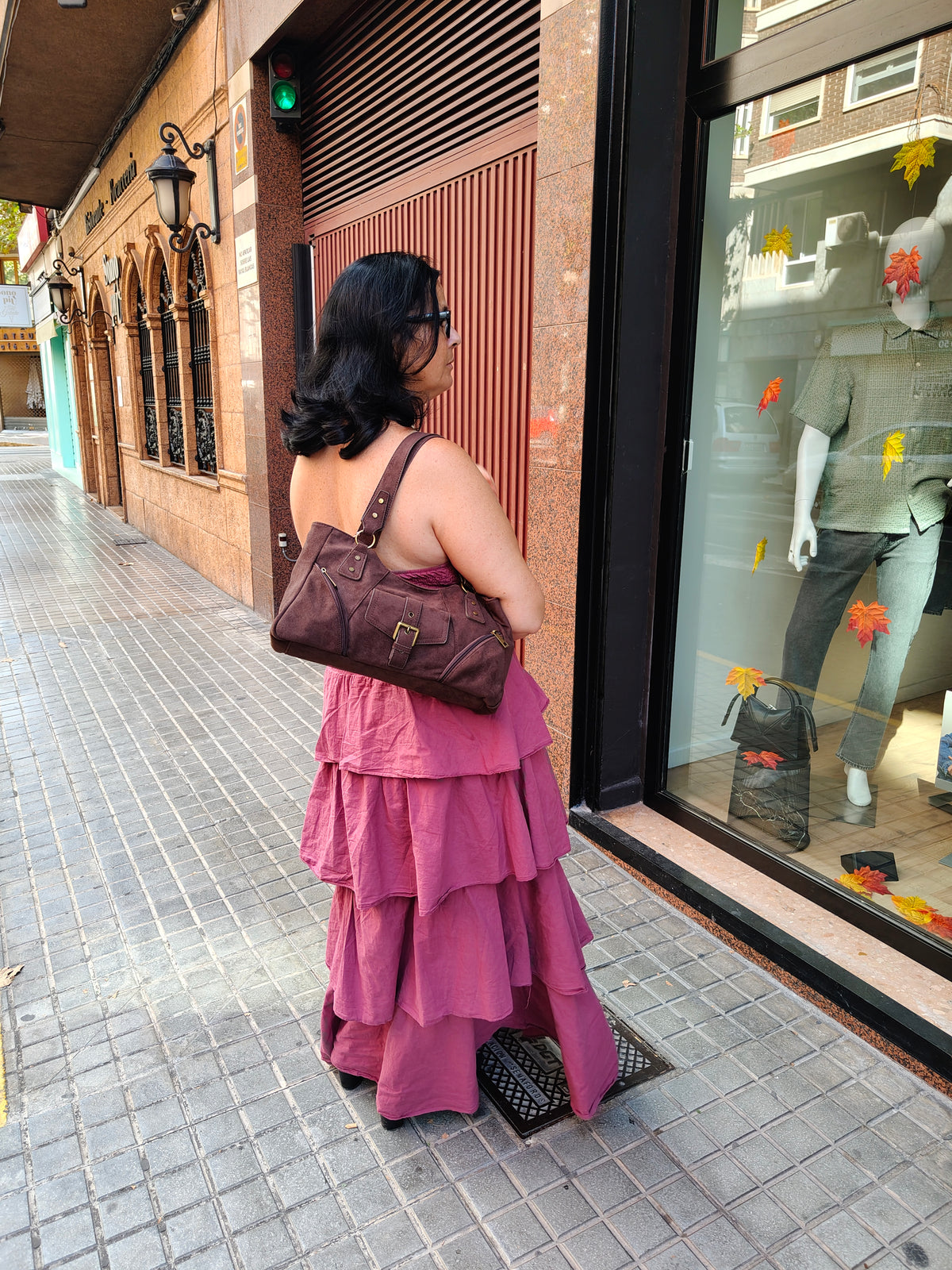 Bolso chocolate salchicha