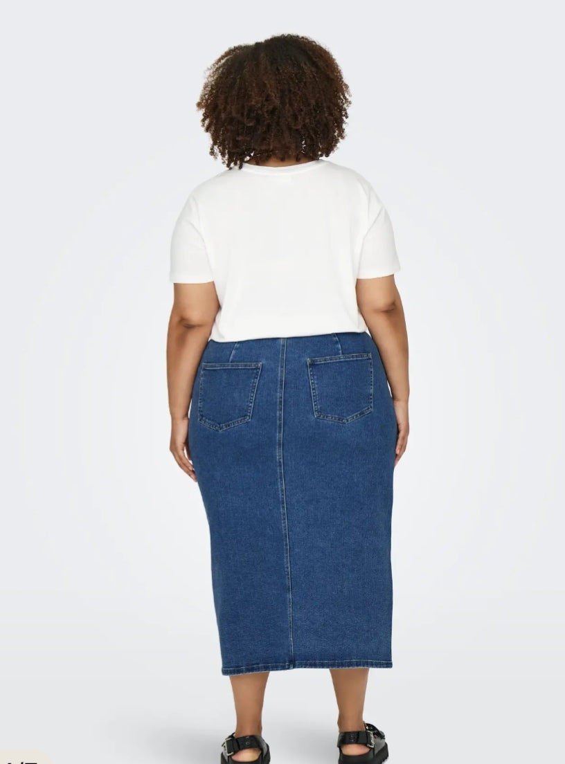 Falda vaquera Only Carmakoma midi