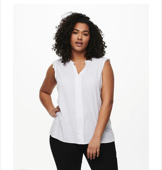 Blusa sin mangas cuello en v Only Carmakoma
